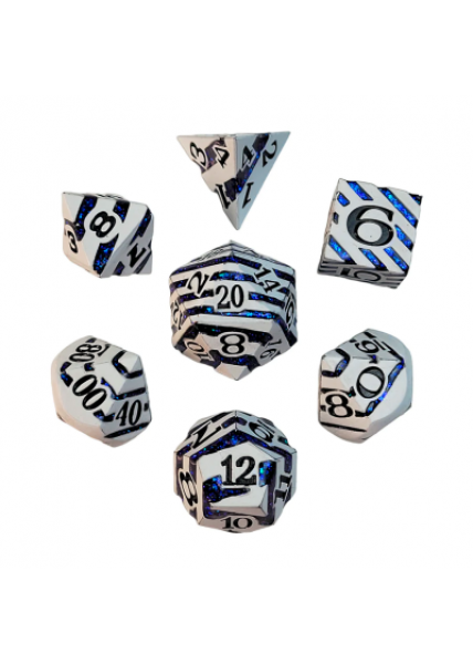 Glacial Core Metal RPG Dice Set